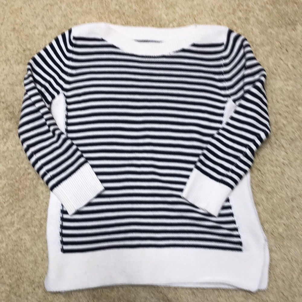 Boat neck striped sweater